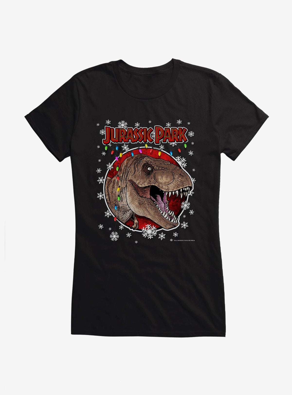 Jurassic Park Christmas Holiday T-Rex Girls T-Shirt T-Shirt | High-Quality Print | Trending Now