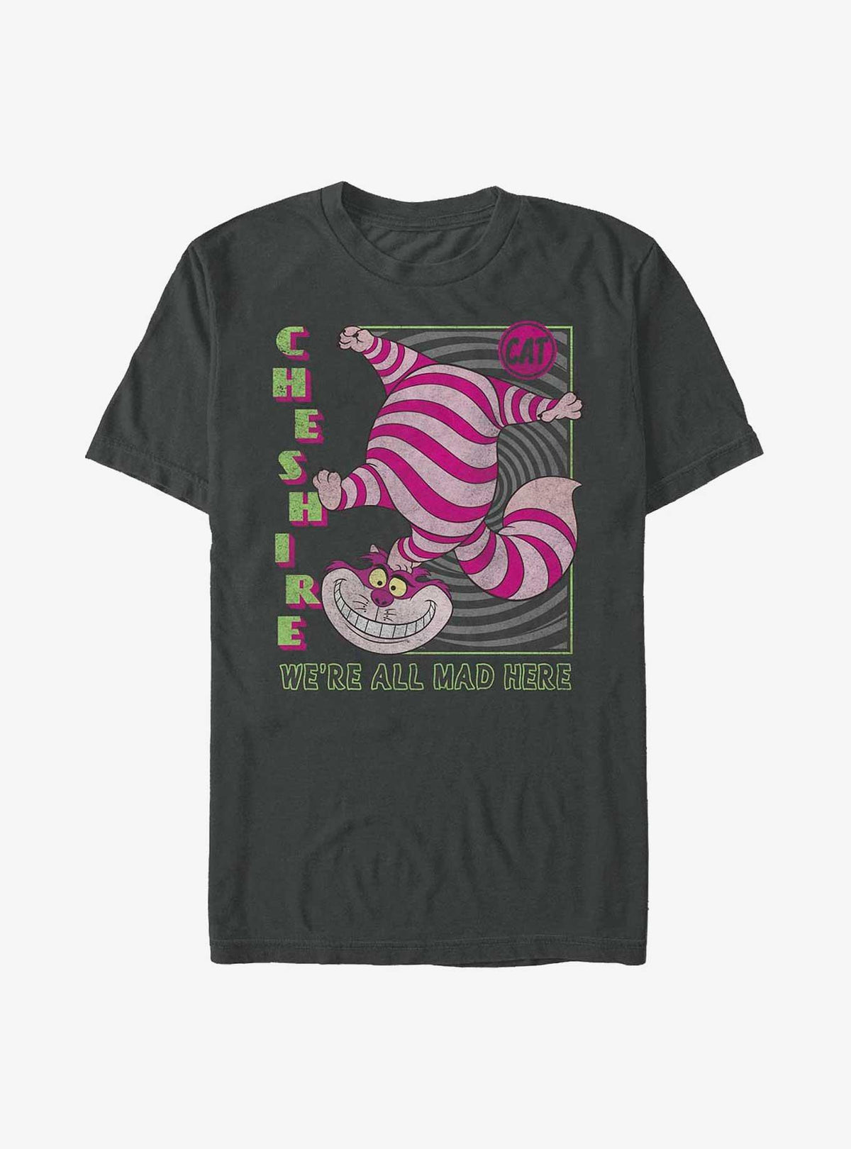 Disney Alice In Wonderland Cheshire Cat We're All Mad Here T-Shirt