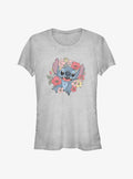 Disney Lilo Stitch Floral Stitch Girls T-Shirt T-Shirt | Trending Streetwear Style | Must-Have Style