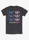 Disney Lilo Stitch Angel Stitch Faces Mineral Wash T-Shirt T-Shirt | Fan Favorite Style | Trending Now