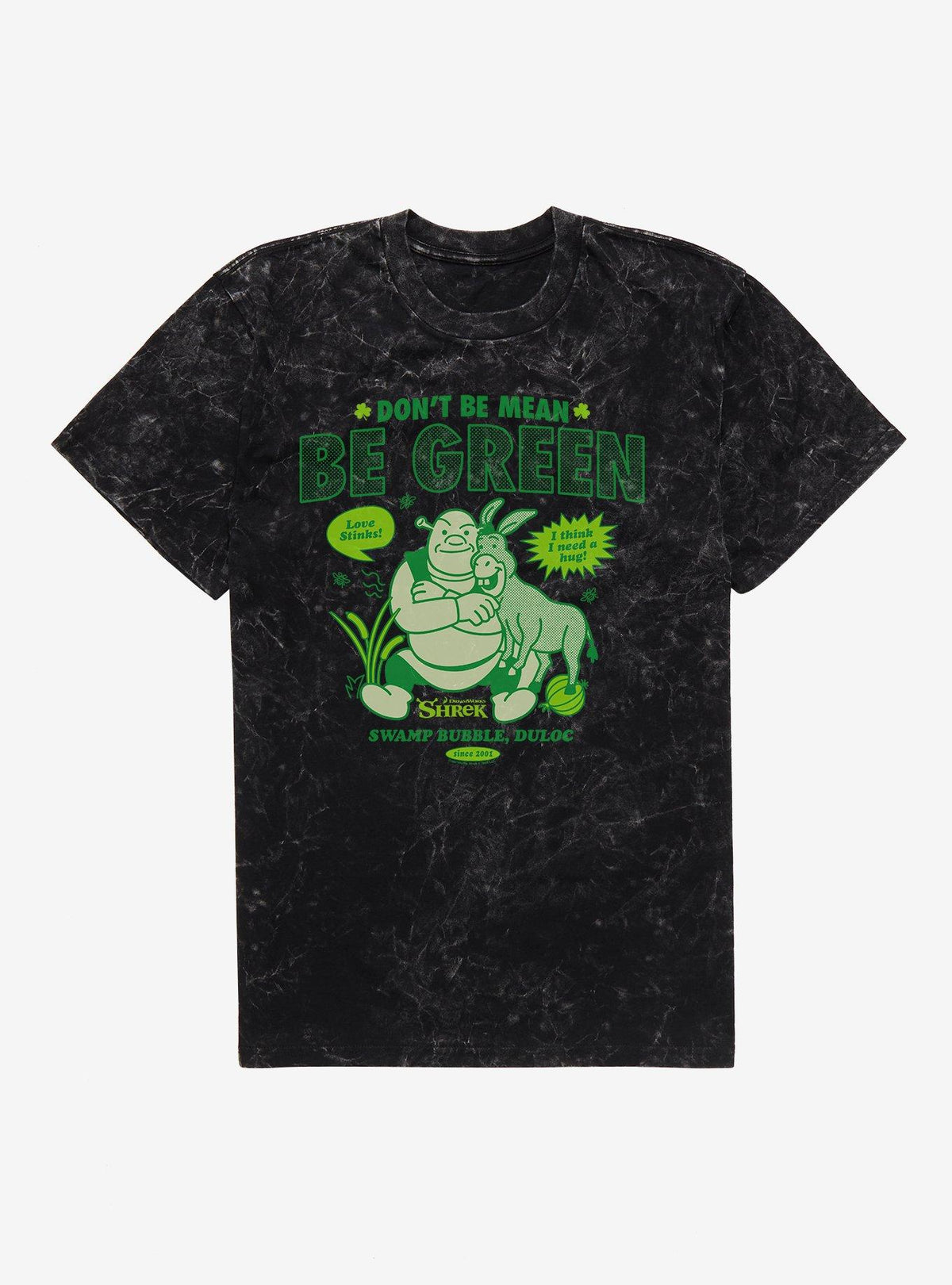Shrek Don't Be Mean Be Green Mineral Wash T-Shirt | Premium Unisex T-Shirt, Trending Graphic Tee