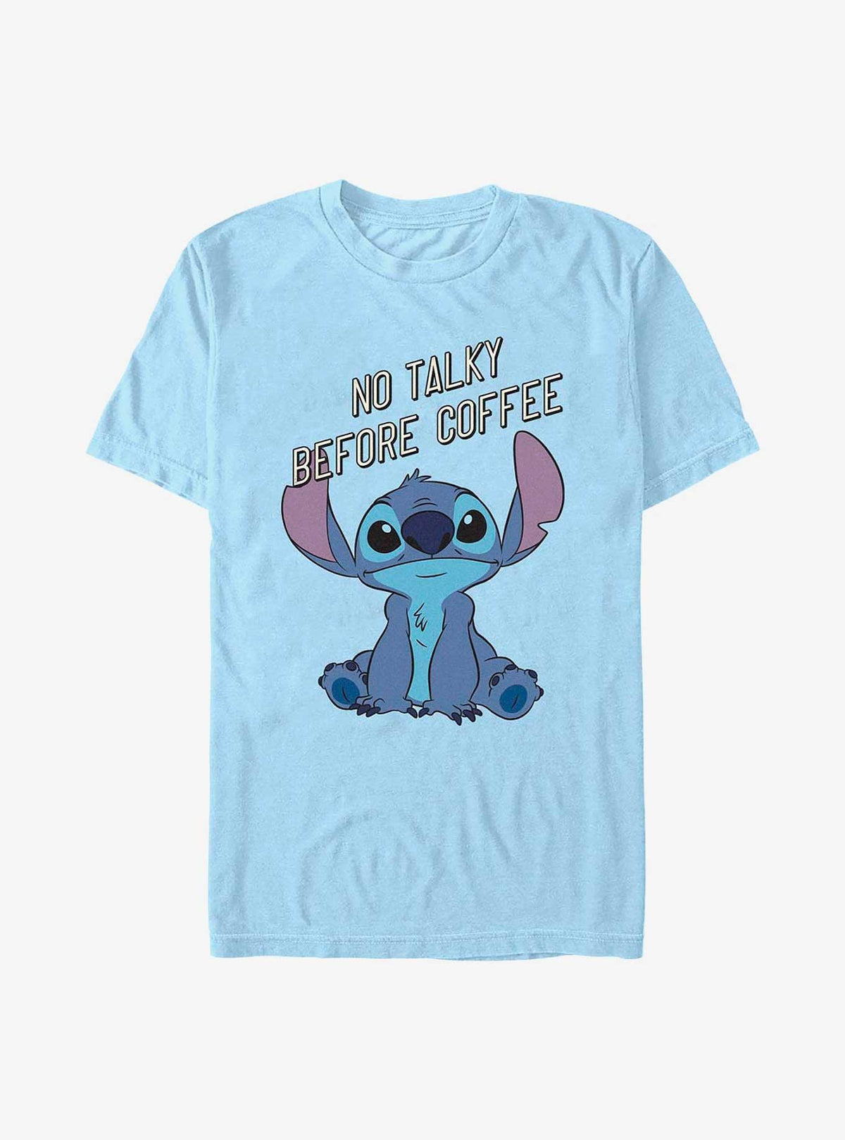Disney Lilo Stitch No Talky Before Coffee T-Shirt T-Shirt | Fan Favorite Style | High Demand Item