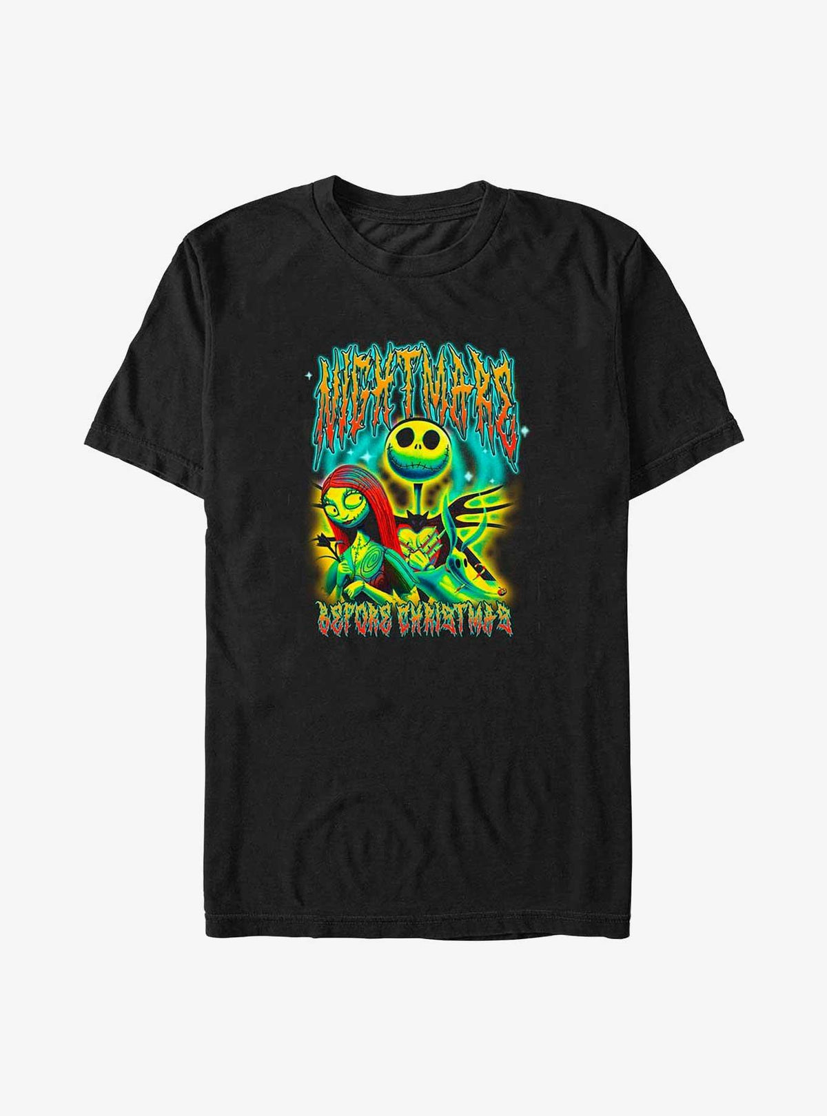 Disney The Nightmare Before Christmas Psychedelic Jack and Sally Big Tall T-Shirt T-Shirt | Aesthetic Graphic | Perfect For Daily Wear
