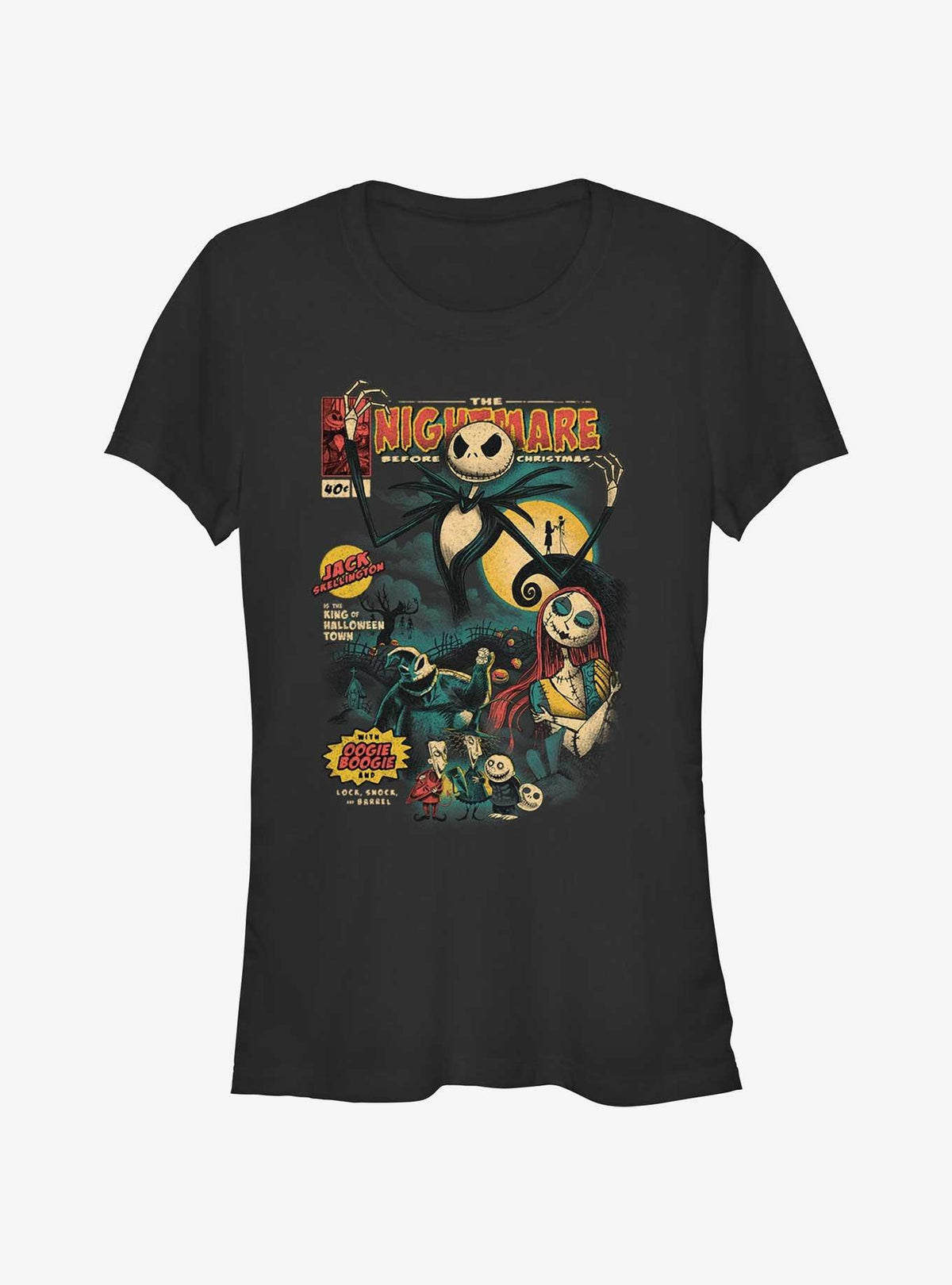 The Nightmare Before Christmas Comic Cover Girls T-Shirt T-Shirt | Premium Graphic | Must-Have Style