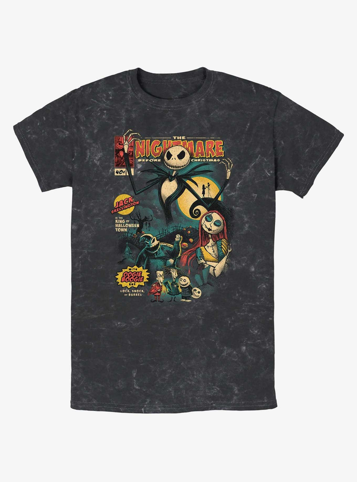 The Nightmare Before Christmas Comic Cover Mineral Wash T-Shirt T-Shirt | High-Quality Print | Must-Have Style