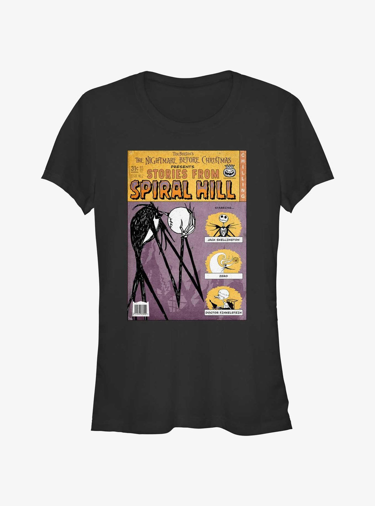 Disney The Nightmare Before Christmas Jack Stories From Spiral Hill Girls T-Shirt T-Shirt | Best-Selling Artwork | Perfect For Daily Wear