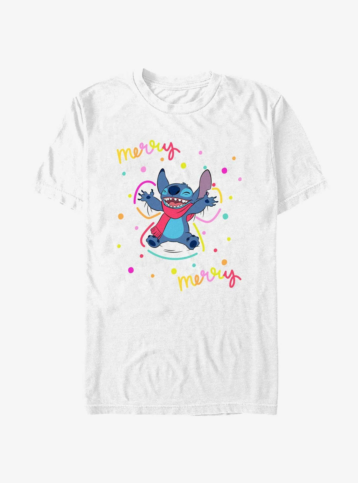 Disney Lilo Stitch Merry Merry Snow Angel T-Shirt T-Shirt | Exclusive Art Design | Great Gift Idea