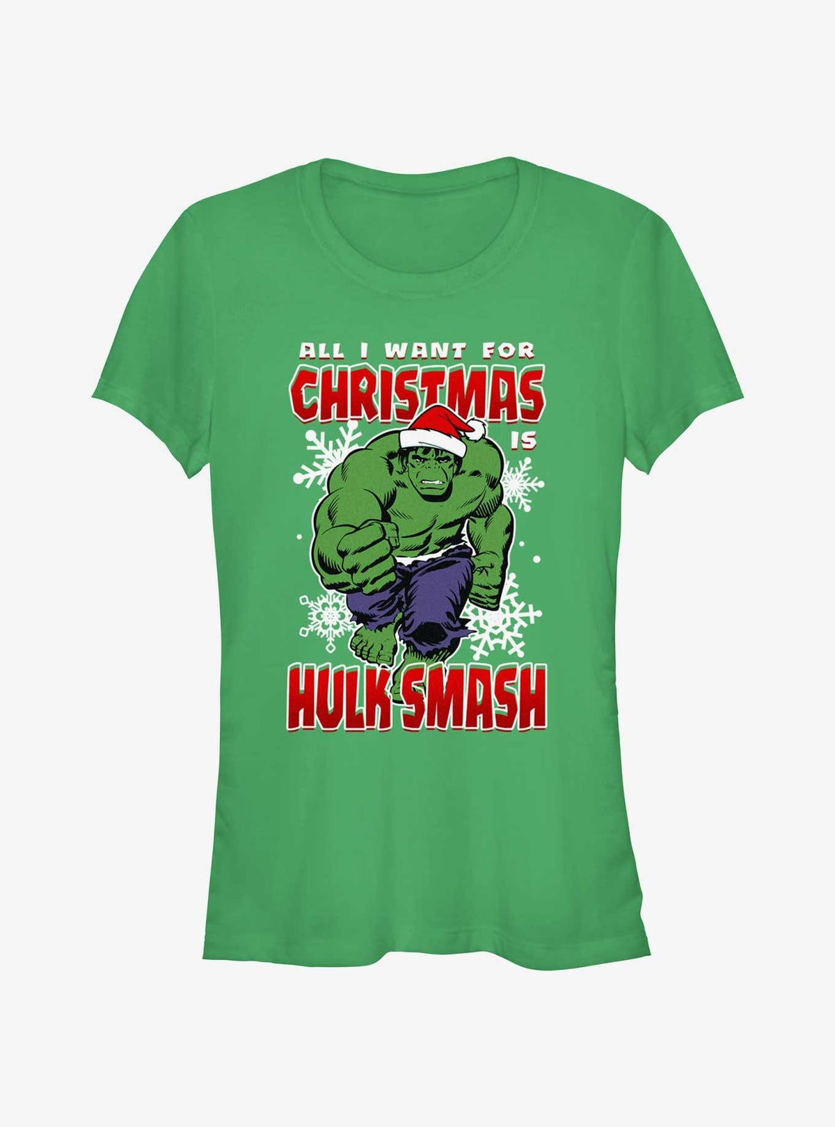 Marvel The Hulk Christmas Hulk Smash Girls T-Shirt T-Shirt | Streetwear Vibe | Top Pick For Fans