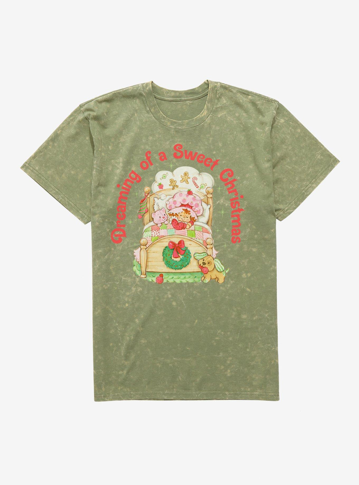 Strawberry Shortcake Dreaming Of A Sweet Christmas Mineral Wash T-Shirt T-Shirt | High-Quality Print | Top Pick For Fans