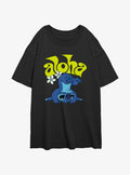 Disney Lilo Stitch Aloha Stitch Girls Oversized T-Shirt T-Shirt | Best-Selling Design | Perfect For Daily Wear