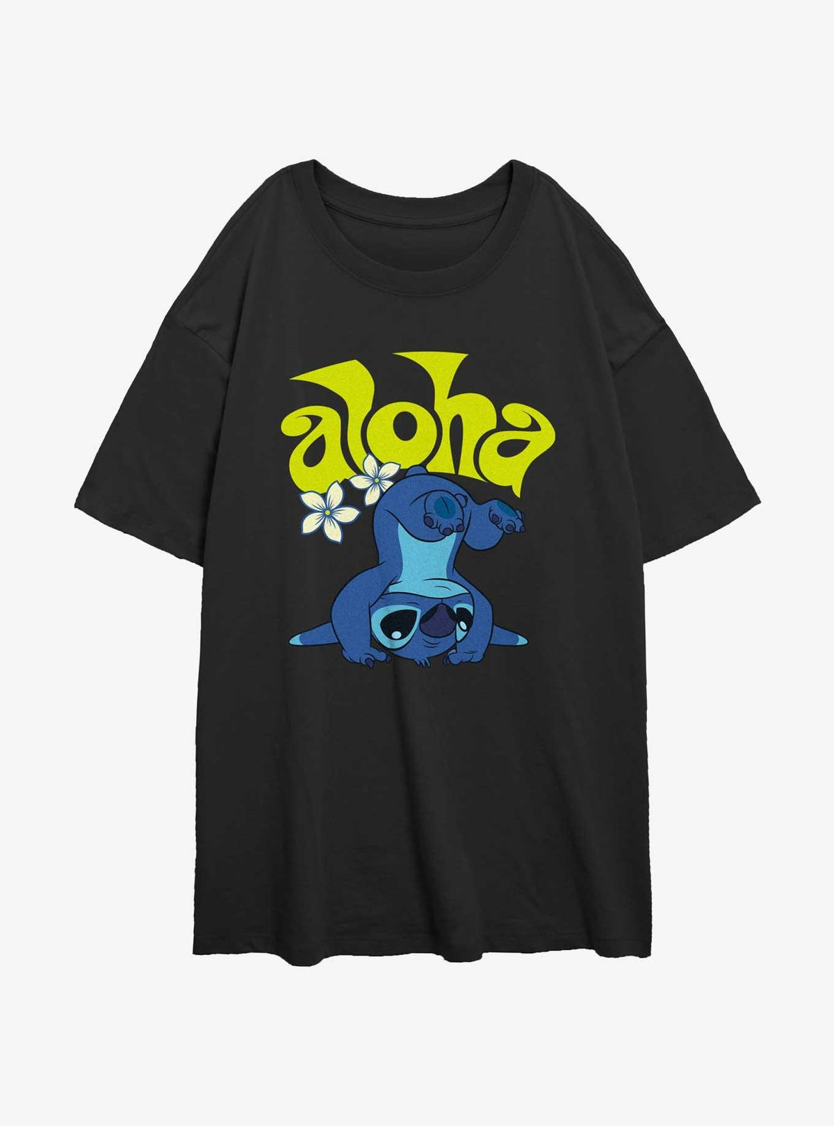 Disney Lilo Stitch Aloha Stitch Girls Oversized T-Shirt T-Shirt | Best-Selling Design | Perfect For Daily Wear