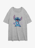 Disney Lilo Stitch Ohana Girls Oversized T-Shirt T-Shirt | Top Trending Artwork | Perfect For Daily Wear