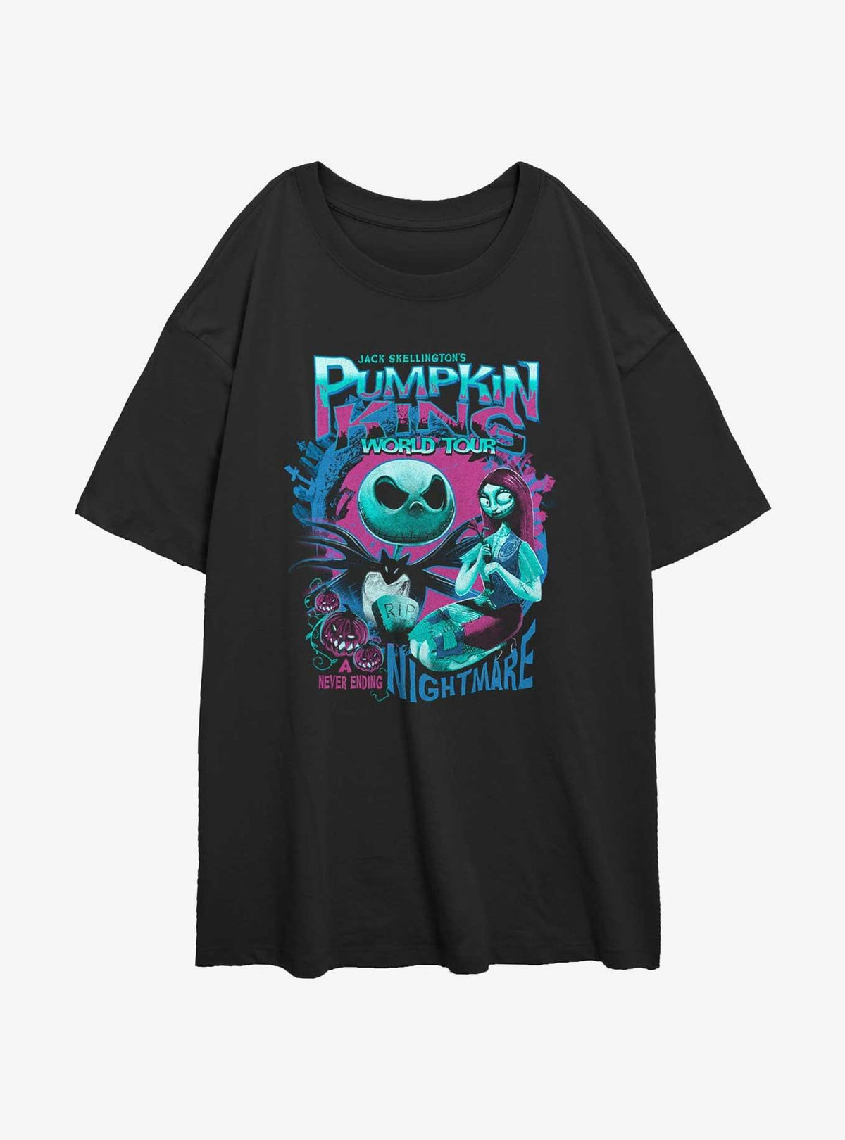 Disney The Nightmare Before Christmas Nightmare Tour Girls Oversized T-Shirt