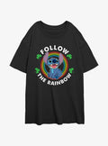 Disney Lilo Stitch Follow The Rainbow Girls Oversized T-Shirt T-Shirt | Best-Selling Design | Must-Have Style
