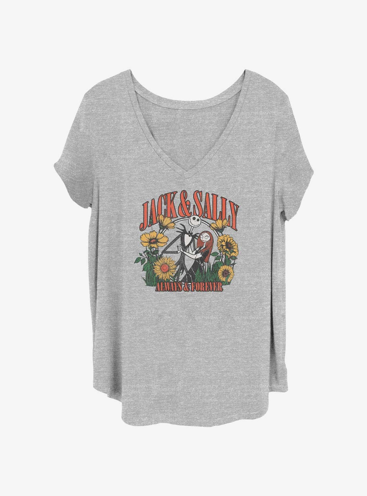 Disney The Nightmare Before Christmas Jack Sally Always Forever Girls T-Shirt Plus Size T-Shirt | High-Quality Print | Great Gift Idea