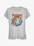Marvel Fantastic Four Four Squad Vintage Style Girls T-Shirt T-Shirt | Aesthetic Graphic | Great Gift Idea