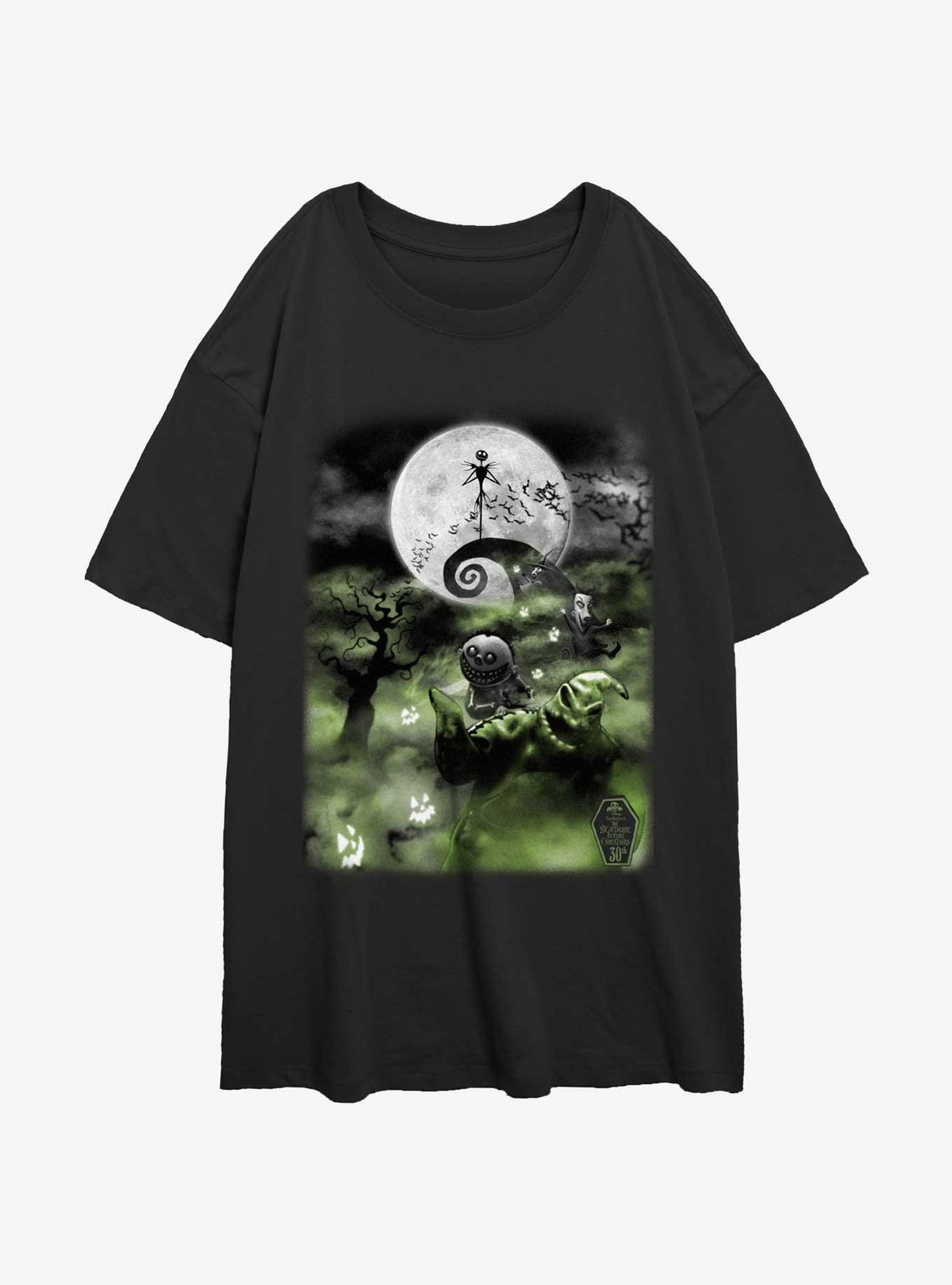 The Nightmare Before Christmas Scary Night Girls Oversized T-Shirt T-Shirt | Premium Graphic | High Demand Item