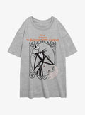 The Nightmare Before Christmas Jack & Zero Girls Oversized T-Shirt