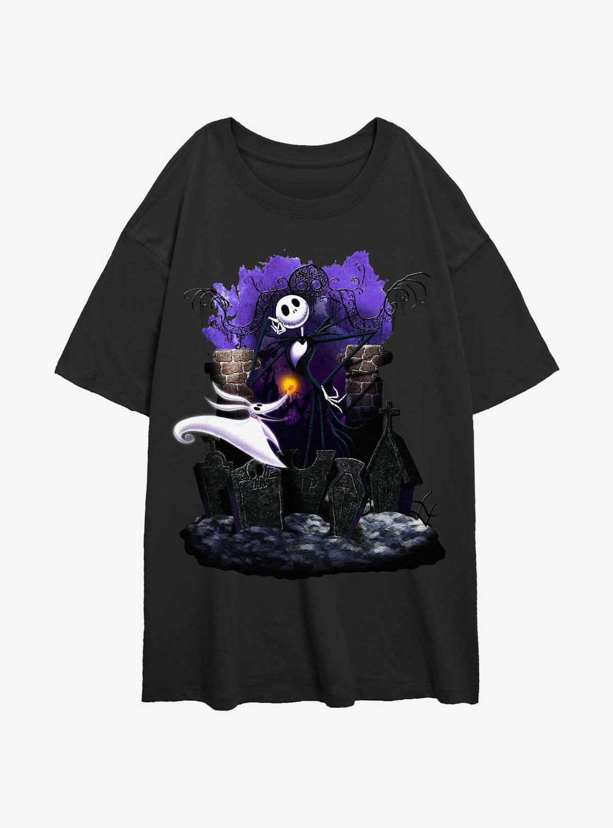 The Nightmare Before Christmas Jack Zero Graveyard Girls Oversized T-Shirt T-Shirt | Viral Style | Perfect For Daily Wear
