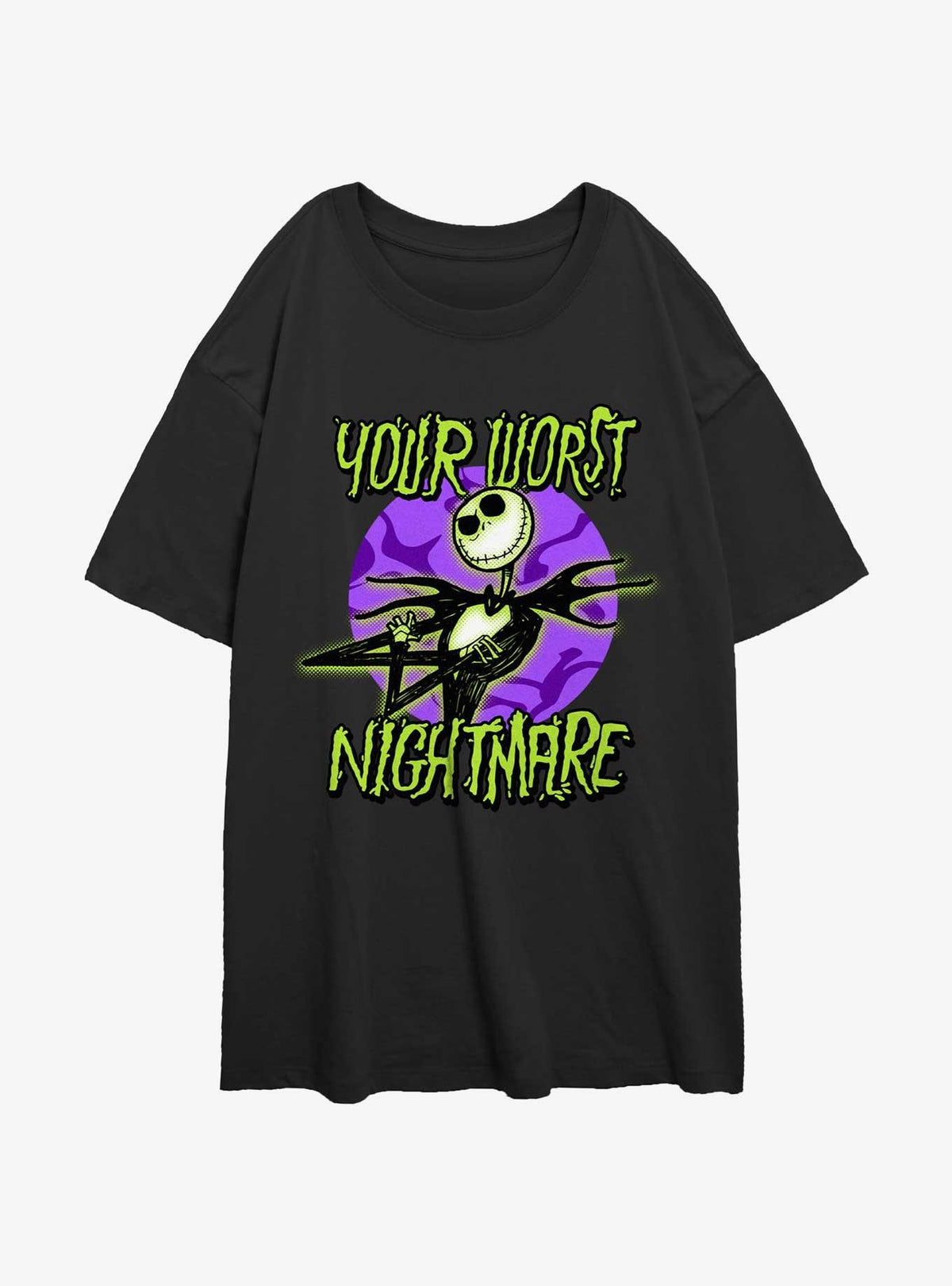 The Nightmare Before Christmas Your Worst Nightmare Girls Oversized T-Shirt T-Shirt | Exclusive Edition | High Demand Item