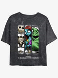 The Nightmare Before Christmas Group Grid Girls Mineral Wash Crop T-Shirt T-Shirt | Trending Design | Perfect For Daily Wear