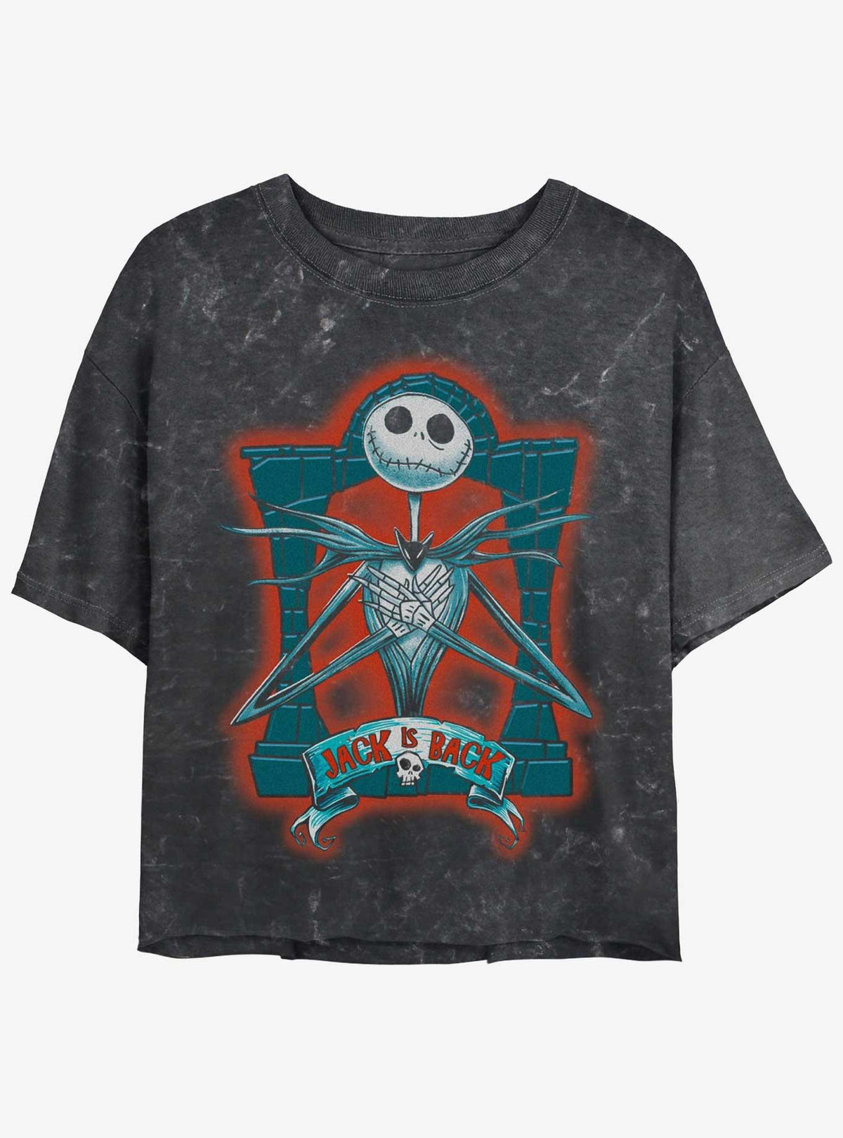 The Nightmare Before Christmas Jack Is Back Girls Mineral Wash Crop T-Shirt T-Shirt | High-Quality Print | Great Gift Idea