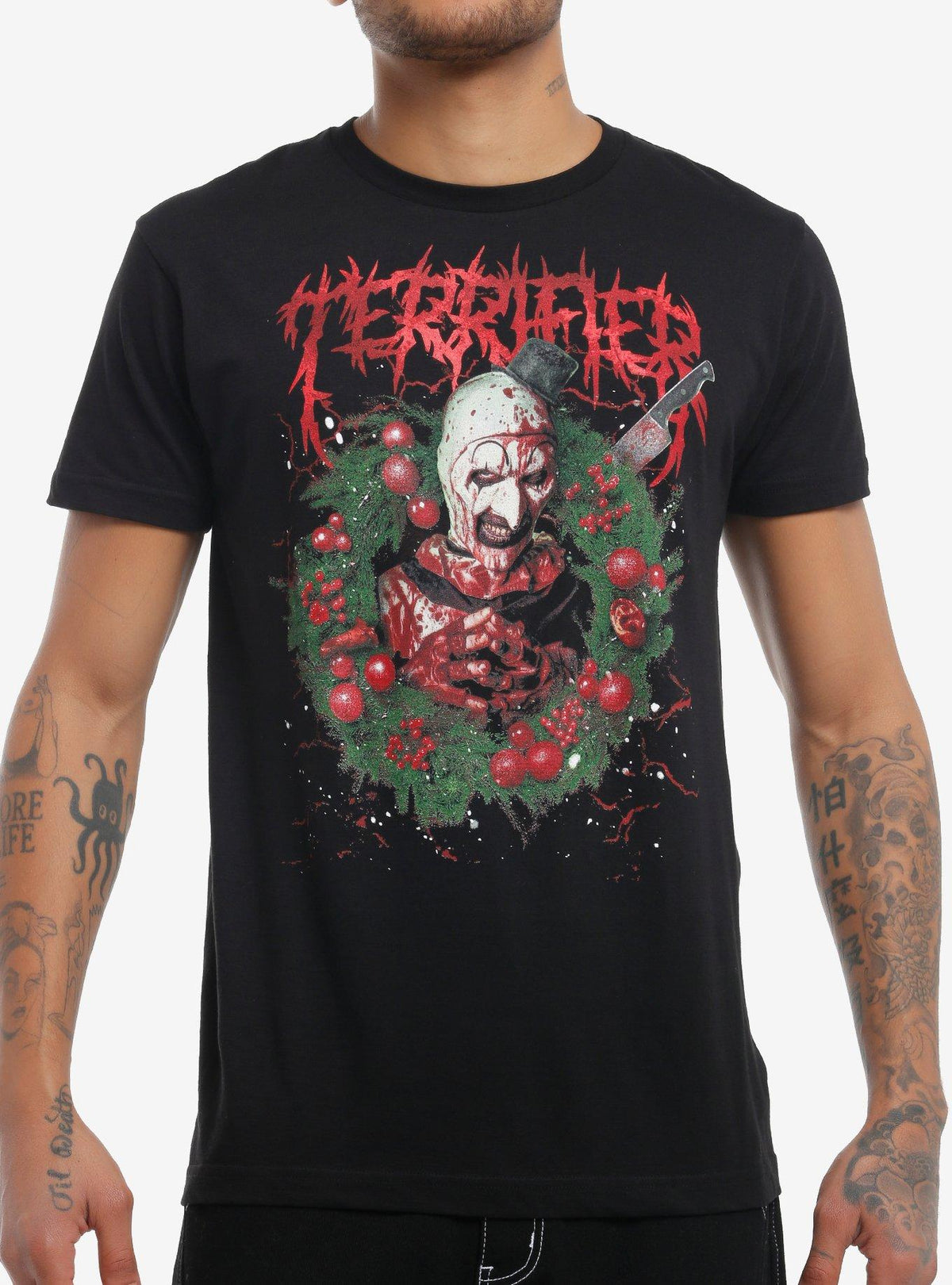 Terrifier Art The Clown Wreath T-Shirt T-Shirt | Viral Style | Top Pick For Fans
