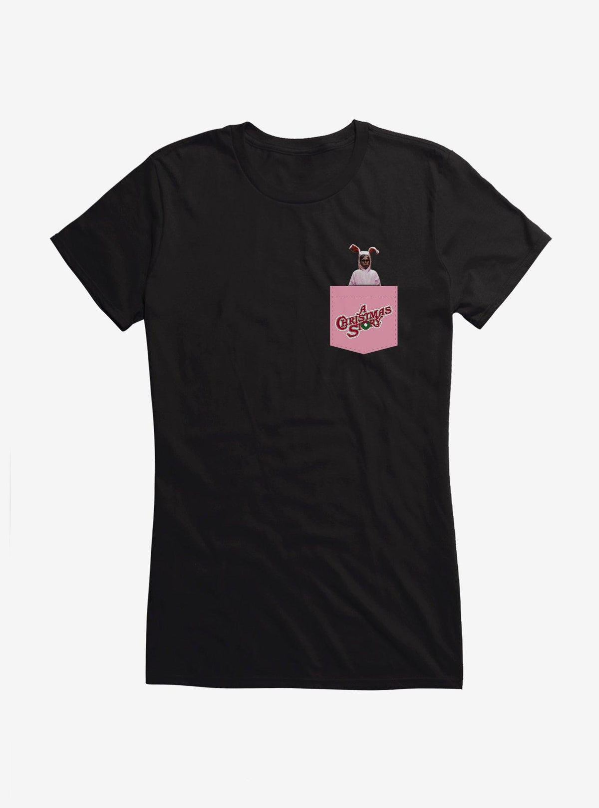 A Christmas Story Deranged Bunny Faux Pocket Girls T-Shirt T-Shirt | Trending Design | High Demand Item