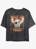 Disney Lilo Stitch Stay Spooky Girls Mineral Wash Crop T-Shirt T-Shirt | Trending Streetwear Style | Great Gift Idea