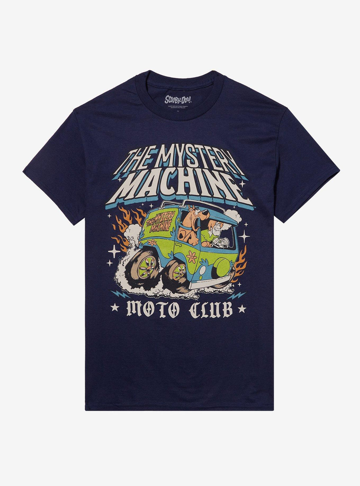 Scooby-Doo Mystery Machine Moto Club Boyfriend Fit Girls T-Shirt | Premium Unisex T-Shirt, Trending Graphic Tee