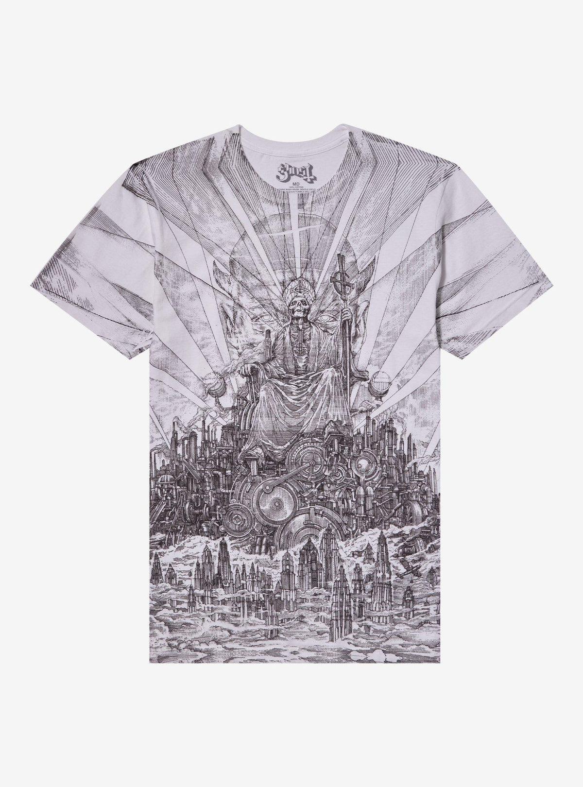 Ghost Papa Emeritus Throne Jumbo Graphic T Shirt