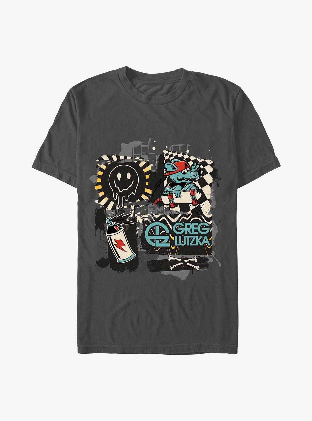 Greg Lutzka Skater Rat Graffiti T-Shirt T-Shirt | Best-Selling Artwork | High Demand Item