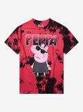 Peppa Pig Goth Tie Dye T Shirt
