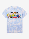 Peanuts Characters Tie-Dye Boyfriend Fit Girls T-Shirt