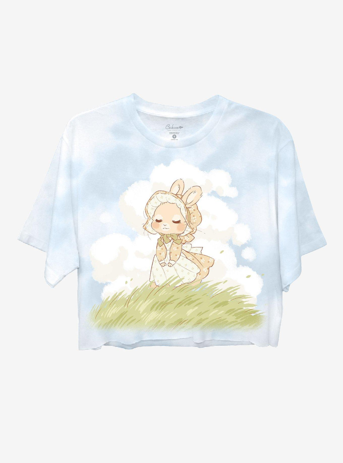 Bunny Cloud Tie-Dye Girls Skimmer T-Shirt By Little Celesse | Premium Unisex T-Shirt, Trending Graphic Tee