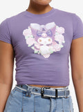 Kuromi Flower Frame Girls Baby T-Shirt | Premium Unisex T-Shirt, Trending Graphic Tee