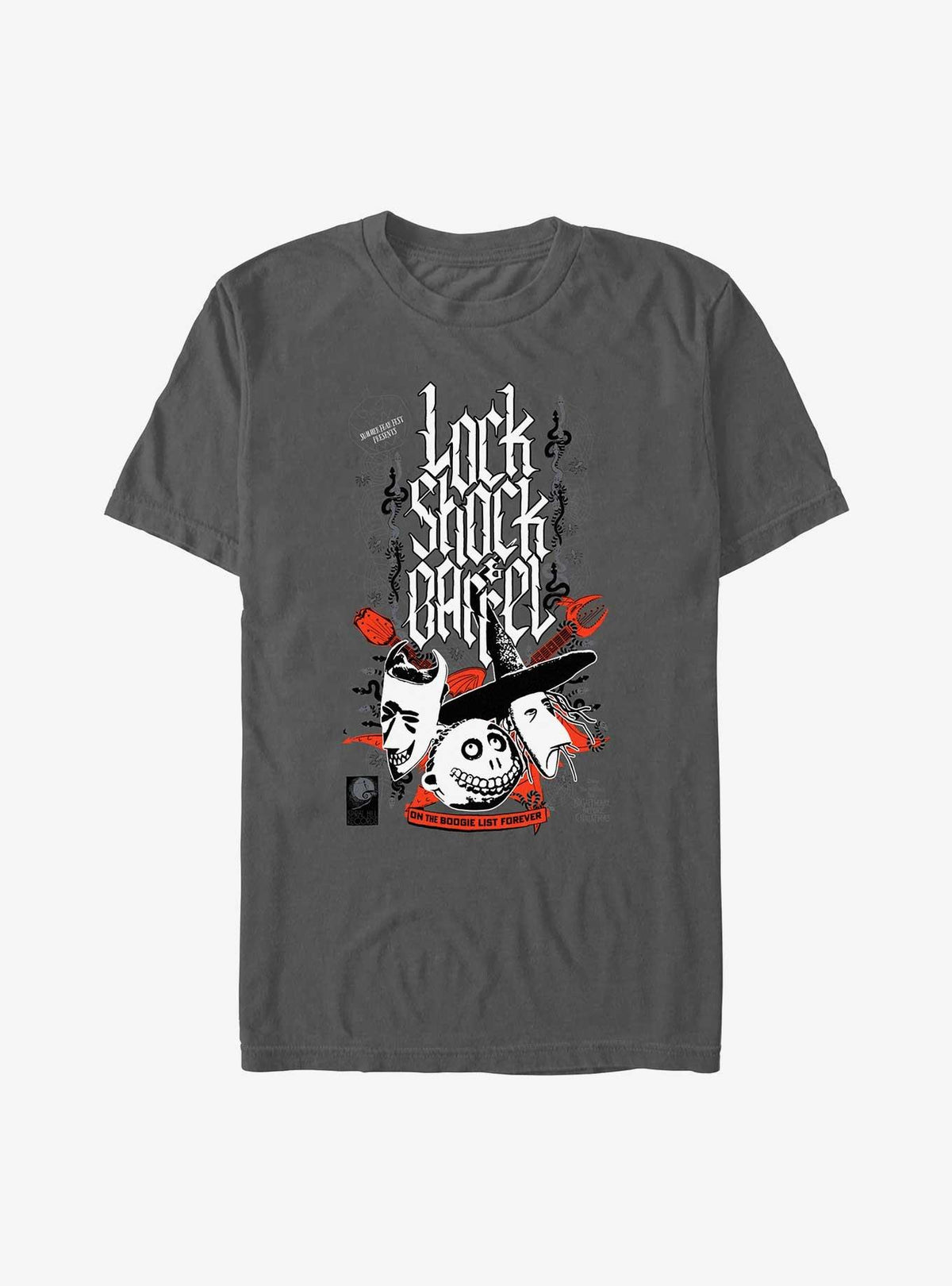 The Nightmare Before Christmas Boogie List Lock, Shock & Barrel Garment Dye T-Shirt
