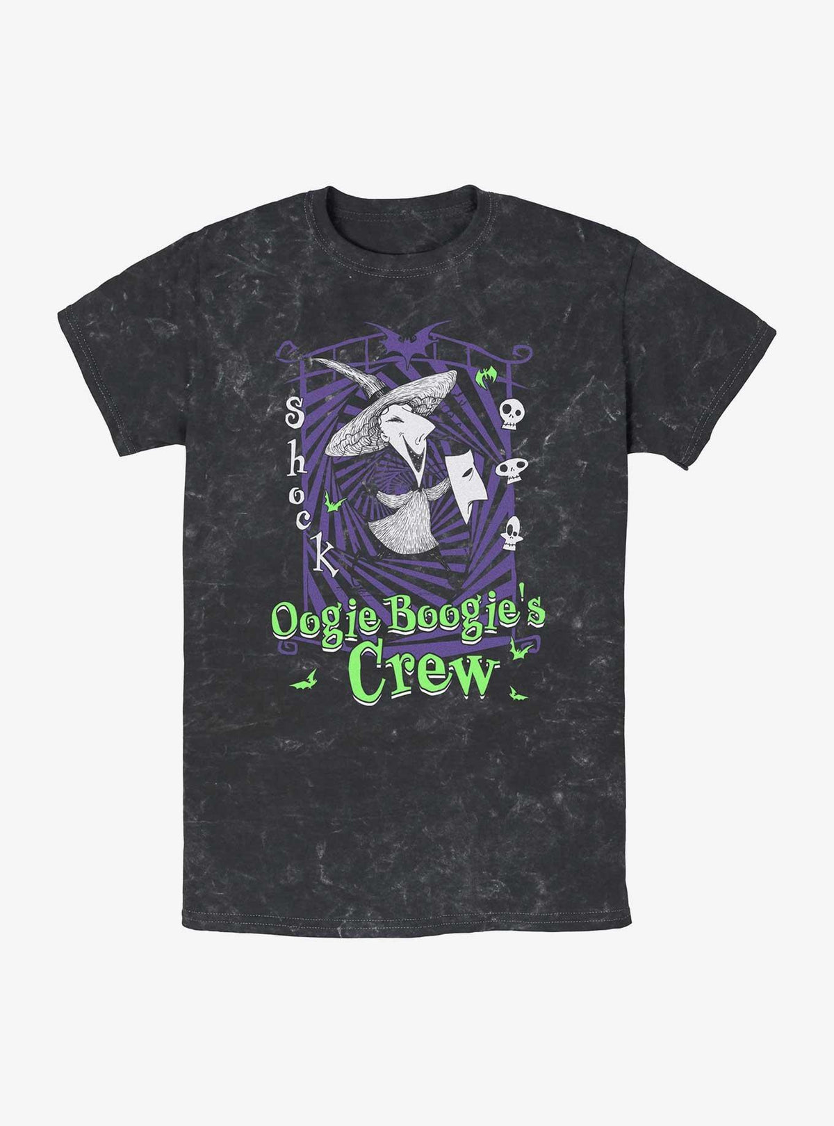 The Nightmare Before Christmas Boogie's Crew Shock Mineral Wash T-Shirt T-Shirt | Aesthetic Graphic | Perfect For Daily Wear