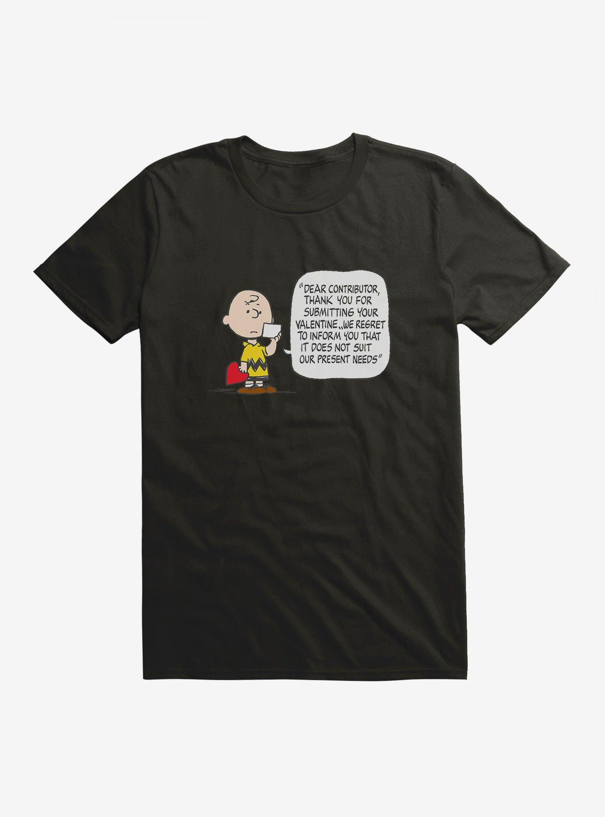 Peanuts Charlie Brown Valentine's Day Card Submission T-Shirt T-Shirt | Exclusive Edition | Perfect For Daily Wear