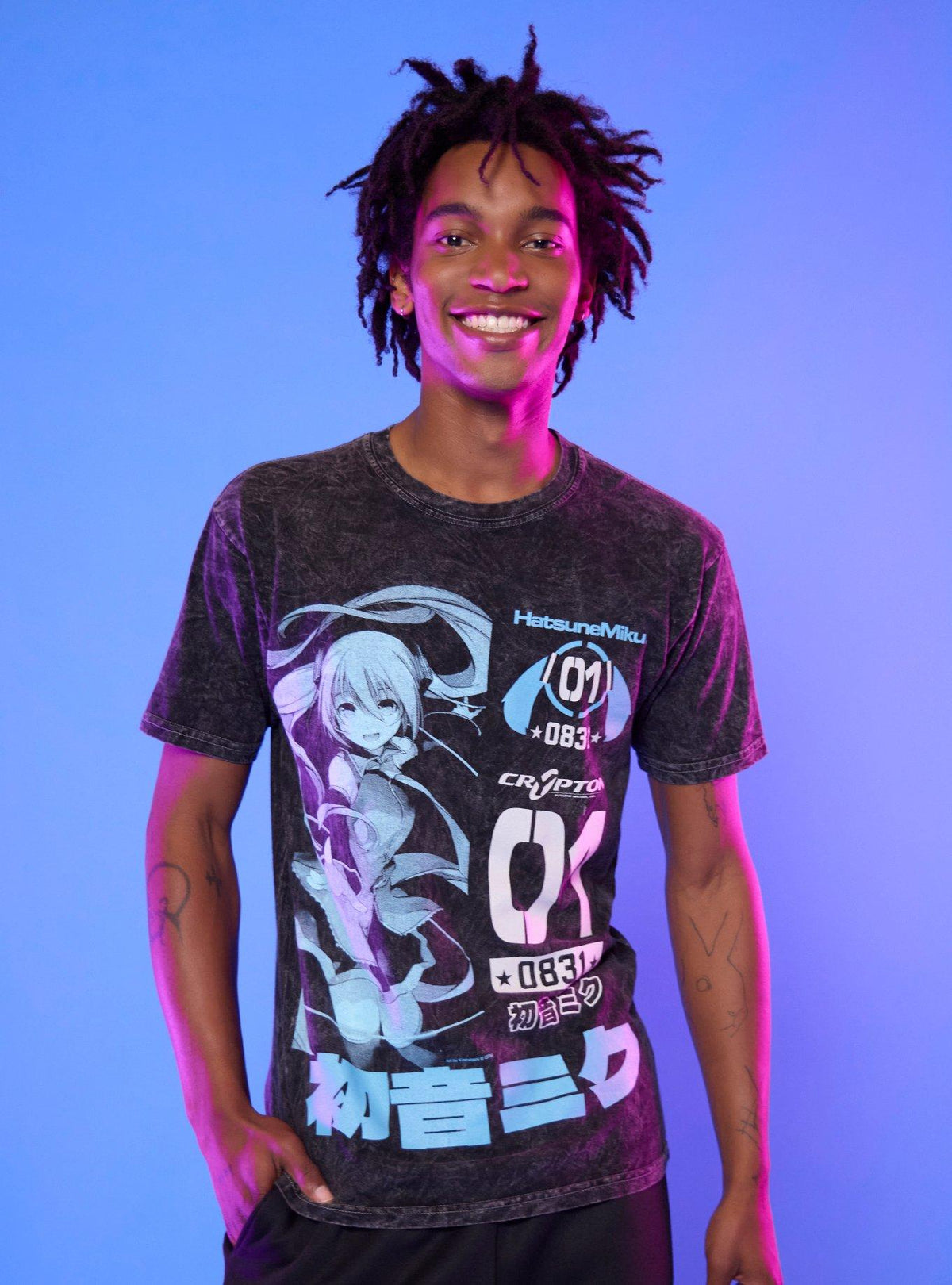 Hatsune Miku Jumbo Graphic Mineral Wash T Shirt