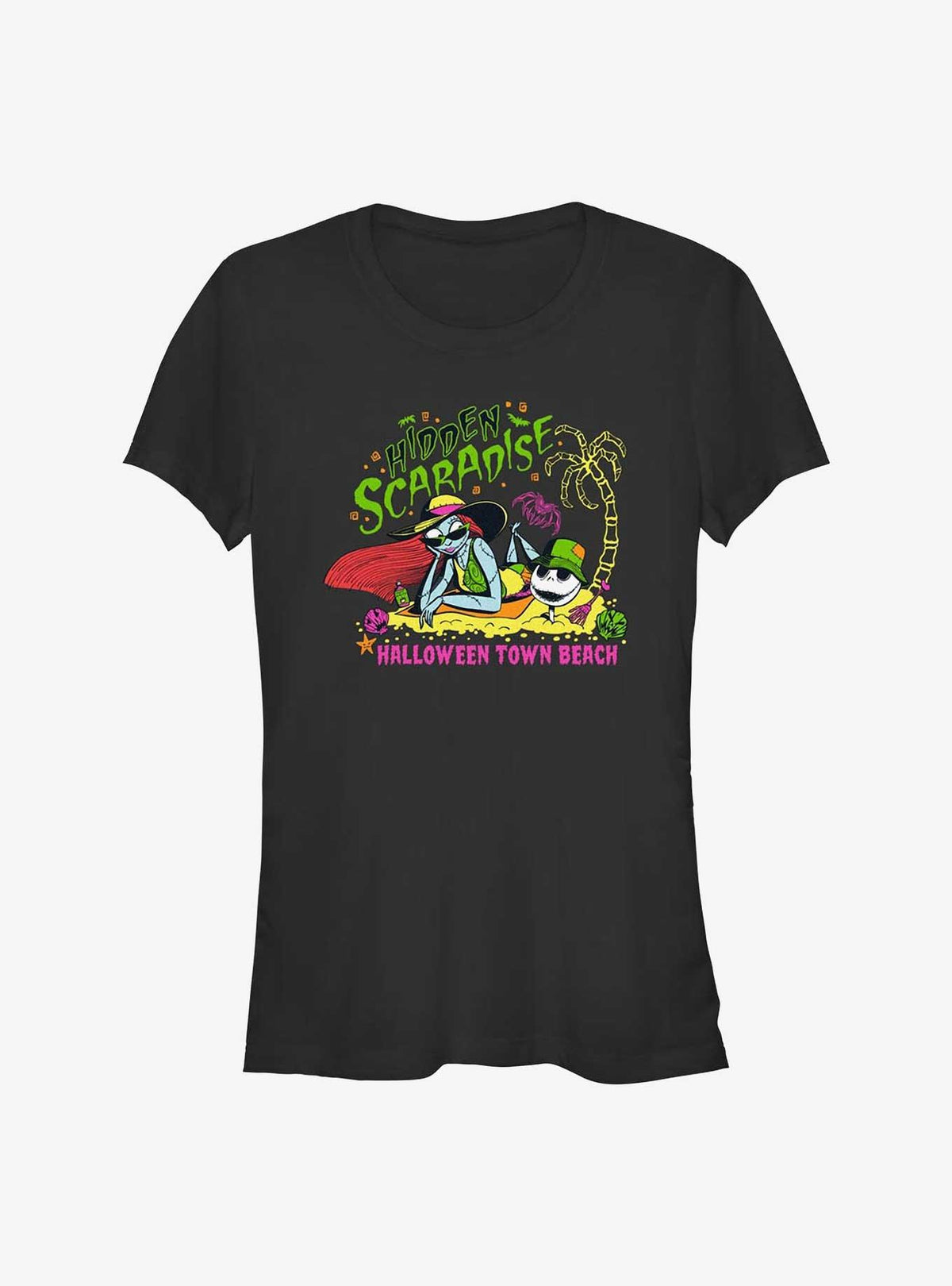 The Nightmare Before Christmas Hidden Beach Jack & Sally Girls T-Shirt