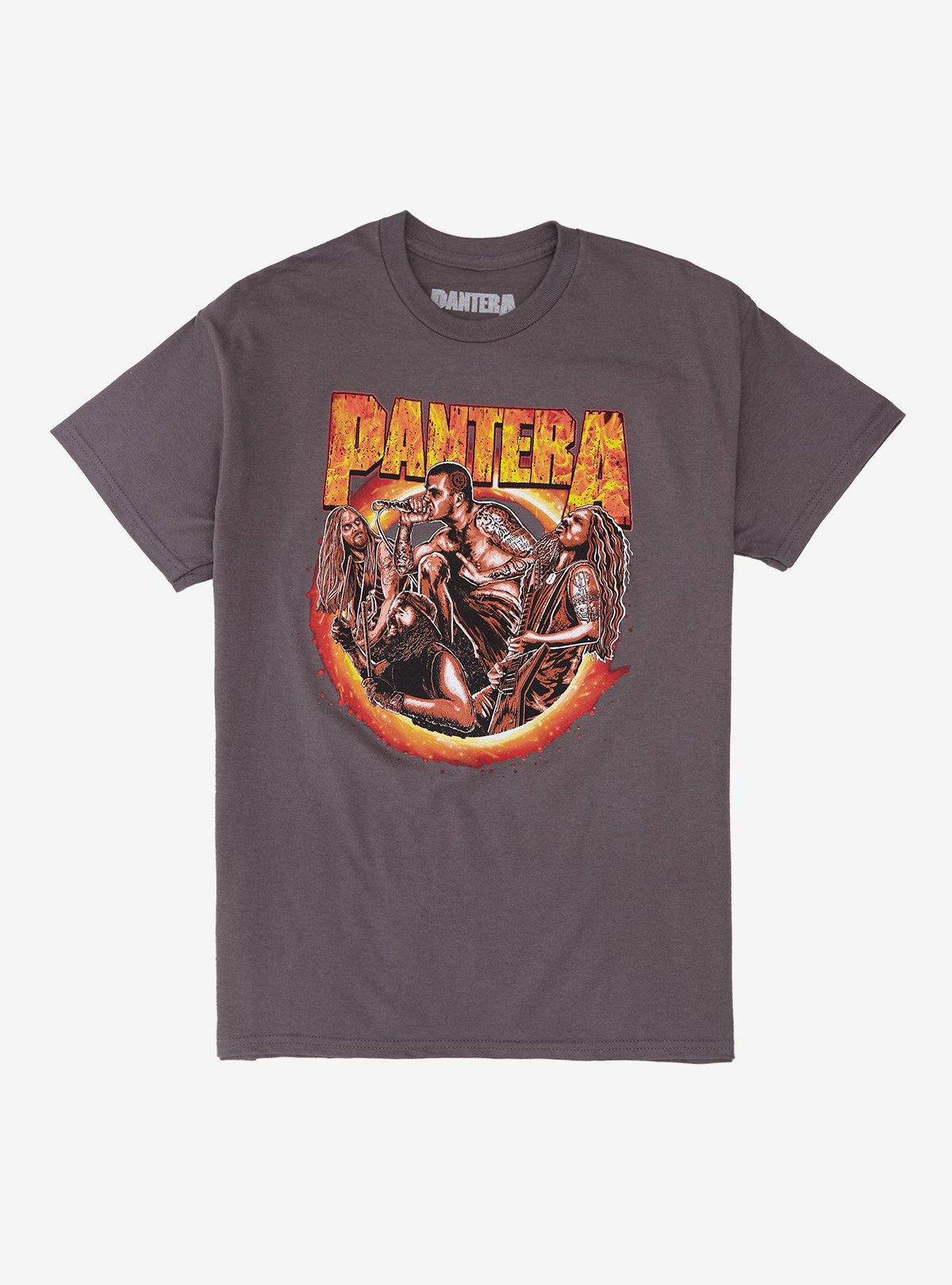 Pantera Band Portrait Flames T Shirt