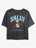 Disney The Nightmare Before Christmas Sally Girls Mineral Wash Crop T-Shirt