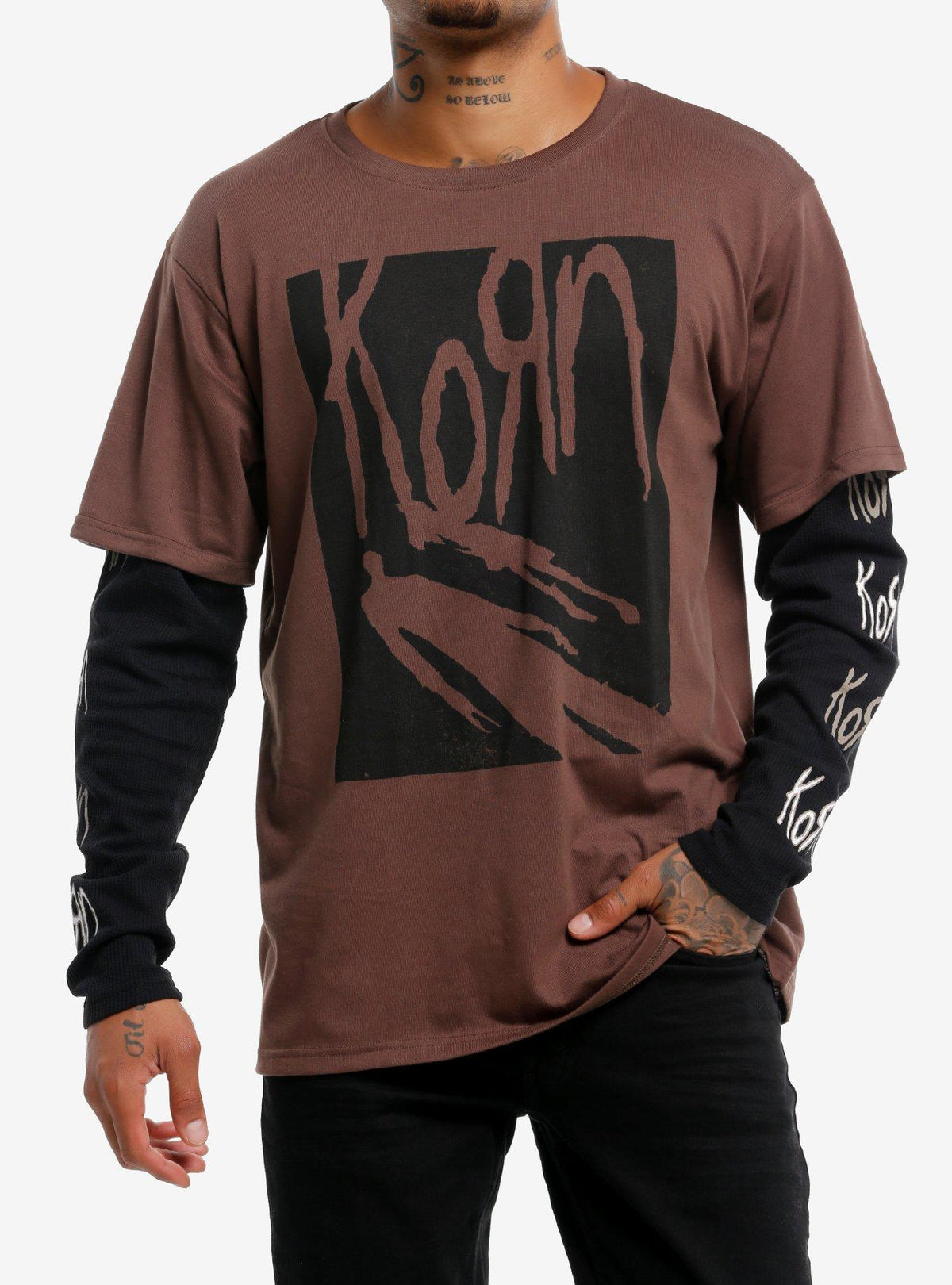 Korn Shadow Man Twofer Long-Sleeve T-Shirt T-Shirt | Best-Selling Artwork | Great Gift Idea
