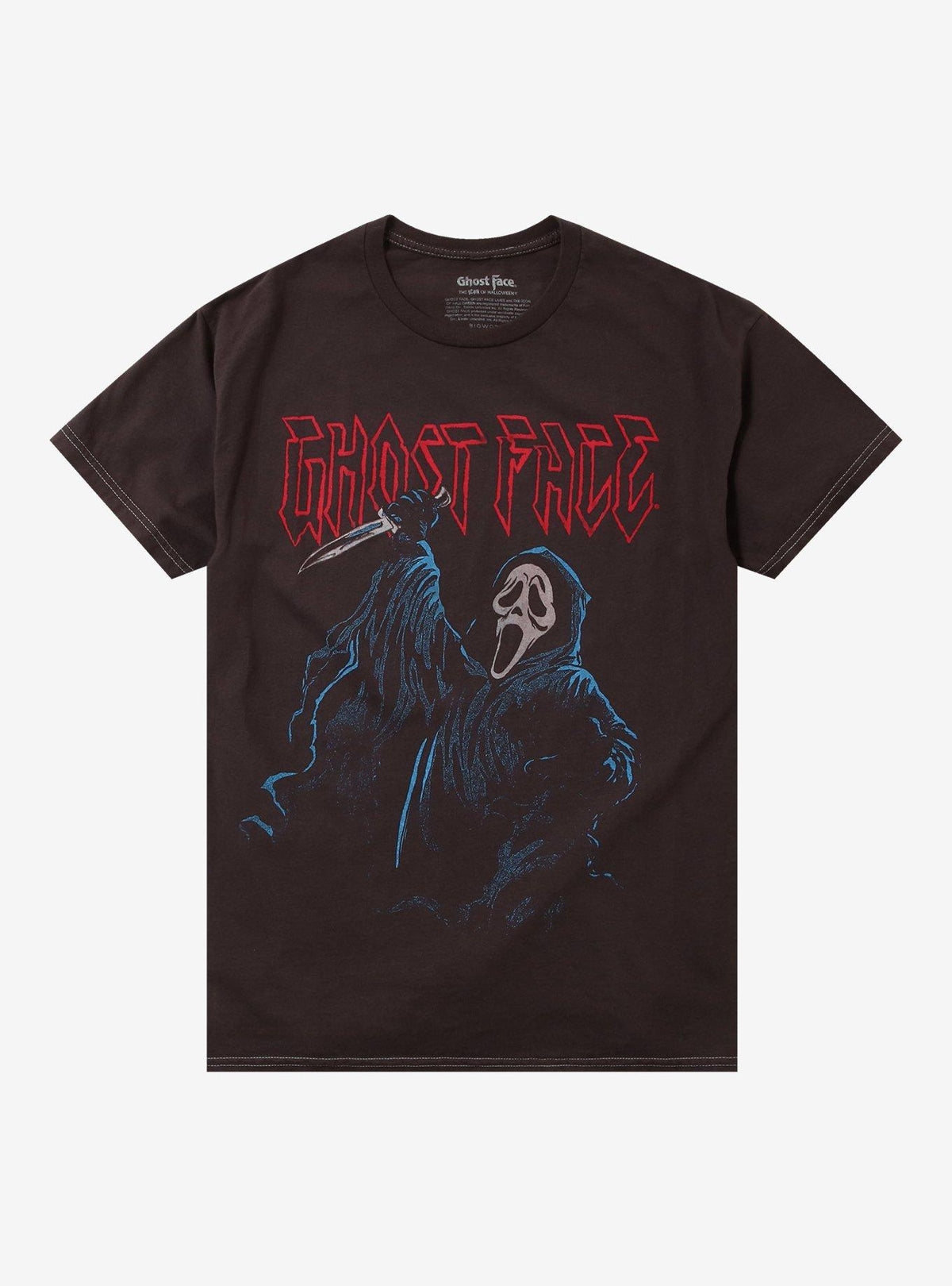 Ghost Face Jumbo Print Metal T Shirt