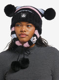Kuromi Pastel Stripe Subtle Ear Tassel Beanie T-Shirt | Exclusive Edition | High Demand Item