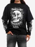 Von Dutch Skull Filigree Twofer Long-Sleeve T-Shirt | Premium Unisex T-Shirt, Trending Graphic Tee