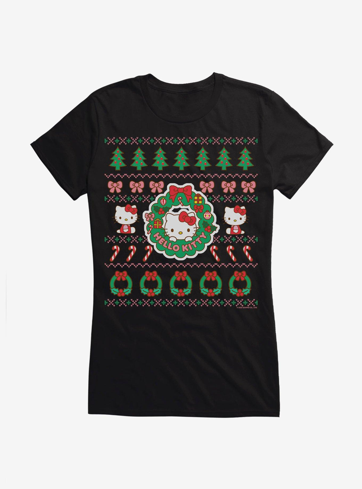 Hello Kitty Ugly Christmas Pattern Girls T-Shirt T-Shirt | Streetwear Vibe | Must-Have Style