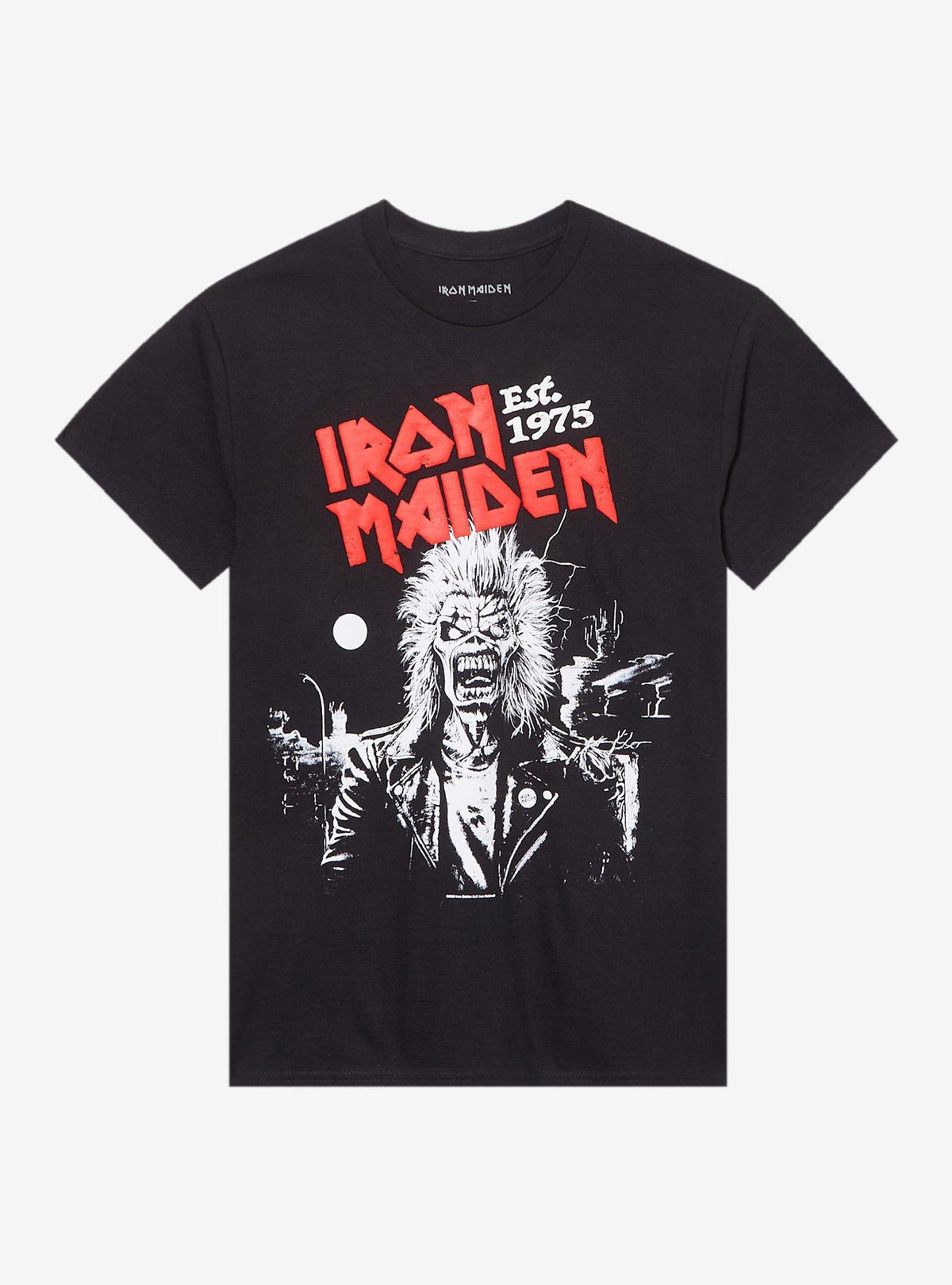 Iron Maiden Eddie Established 1975 Puff Paint T Shirt