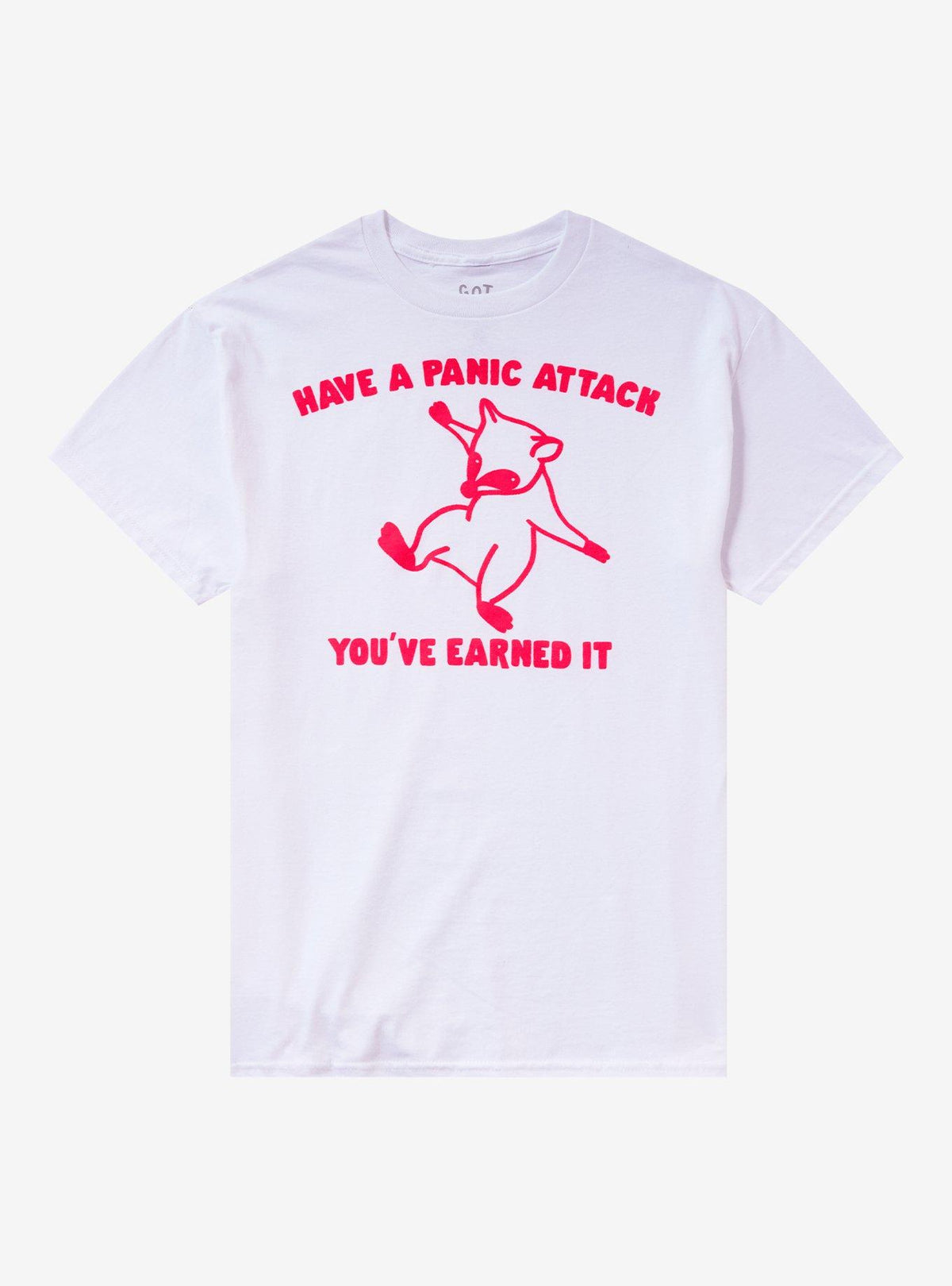 Panic Attack Raccoon T Shirt By Got Funny